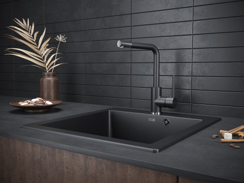 Смеситель для кухни Paulmark HONNER Ho212018-BLM на мойку черный - фото 2